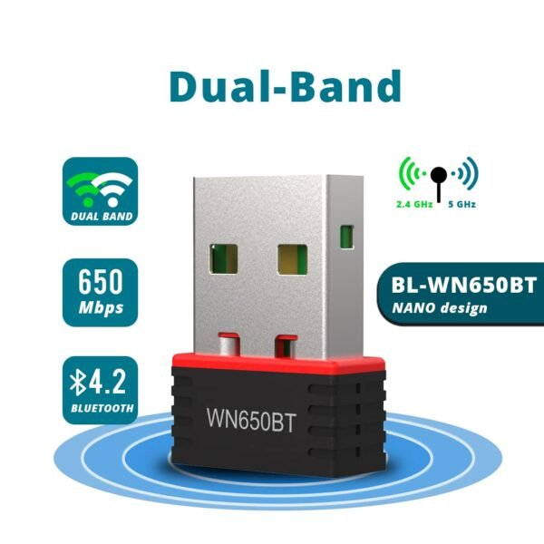 ADAPTADOR LB-LINK BLUETOOTH + WIFI DUAL BAND BL-WN650BT - Imagen 2