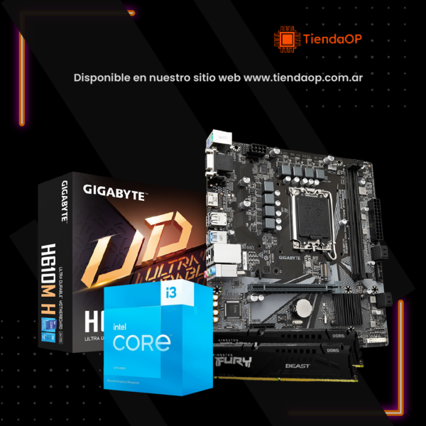 COMBO DE ACTUALIZACIÓN I3 13100F+H610M K V2 +32GB RAM