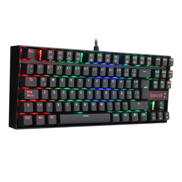 TECLADOS REDRAGON KUMARA BLACK RED SWITCH SPANISH K552RGB-1R-SP - Imagen 3