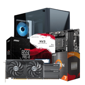 RYZEN 7 5700X | B550M | 16GB DDR4 | M.2 1TB | RTX 5060 | 650W | EVOLABS DUALITY