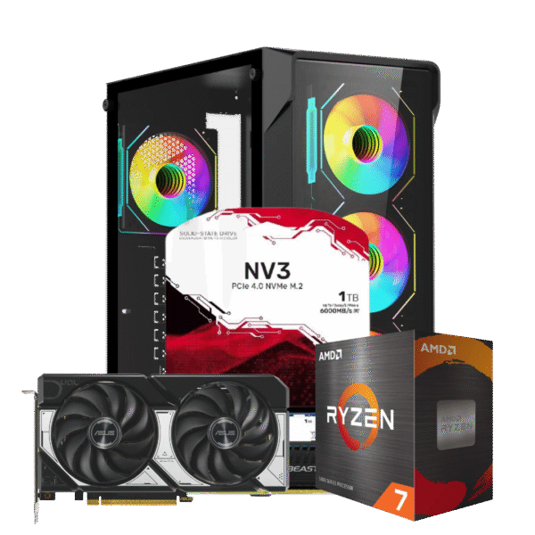 RYZEN 7 5700X | B550M | 16GB DDR4 | SSD NVME 1TB | RTX 5060 | 650W