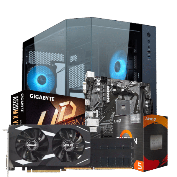 RYZEN 5 5500 | MOTHER A520M | 16GB DE RAM | SSD 480GB | RTX 3050