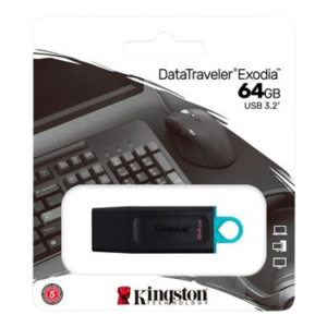 PENDRIVE KINGSTON DATATRAVELER EXODIA 64GB BLACK USB A