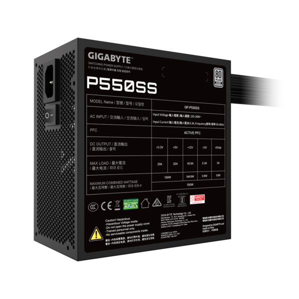 FUENTE GIGABYTE GP-550SS 550W 80+ SILVER - Imagen 2