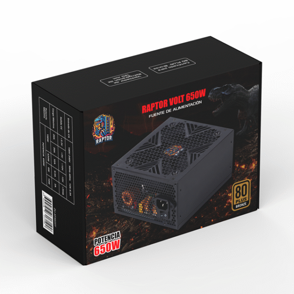 FUENTE RAPTOR VOLT 650W 80+ BRONZE - Imagen 3