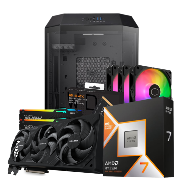 RYZEN 7 9800X3D | MOTHER B850M | 64GB DE RAM DDR5 | SSD M.2 NVME 2TB | RTX 5080 | THE TOWER 300