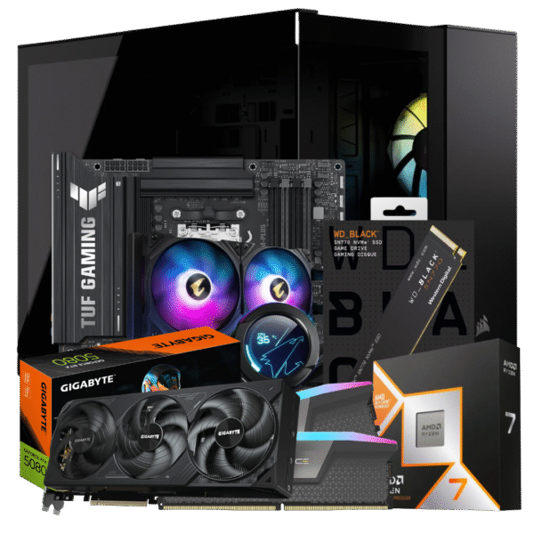 RYZEN 7 9800X3D | MOTHER B850M | 32GB DE RAM DDR5 | SSD M.2 2TB | RTX 5080 | 850W