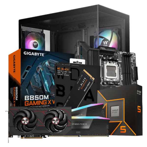 RYZEN 5 9600X | B850M | 32GB DDR5 | M.2 NVME 2TB | RX 9060XT 16GB