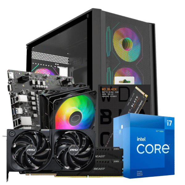 I7 12700F | B760M | 32GB DDR5 | SSD NVME 1TB | RTX 5070 | 850W