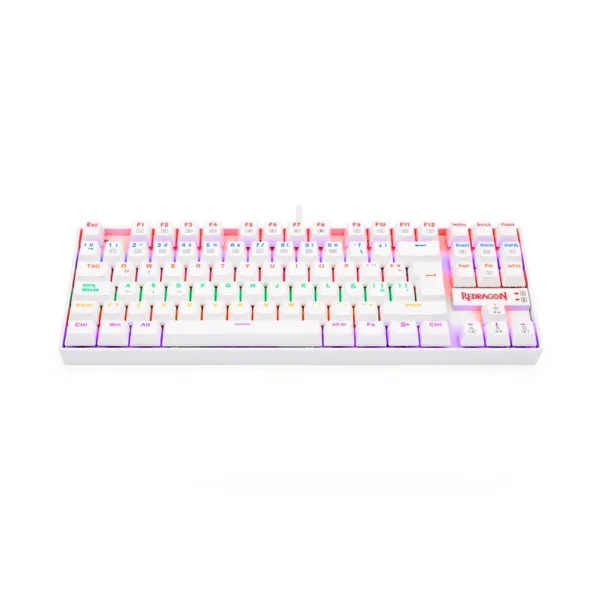 TECLADO MECANICO REDRAGON KUMARA WHITE RAINBOW - Imagen 2