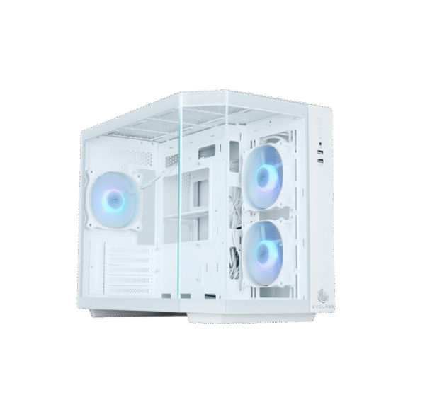 GABINETE EVOLABS PRIMACY WHITE * 3 FANS ARGB