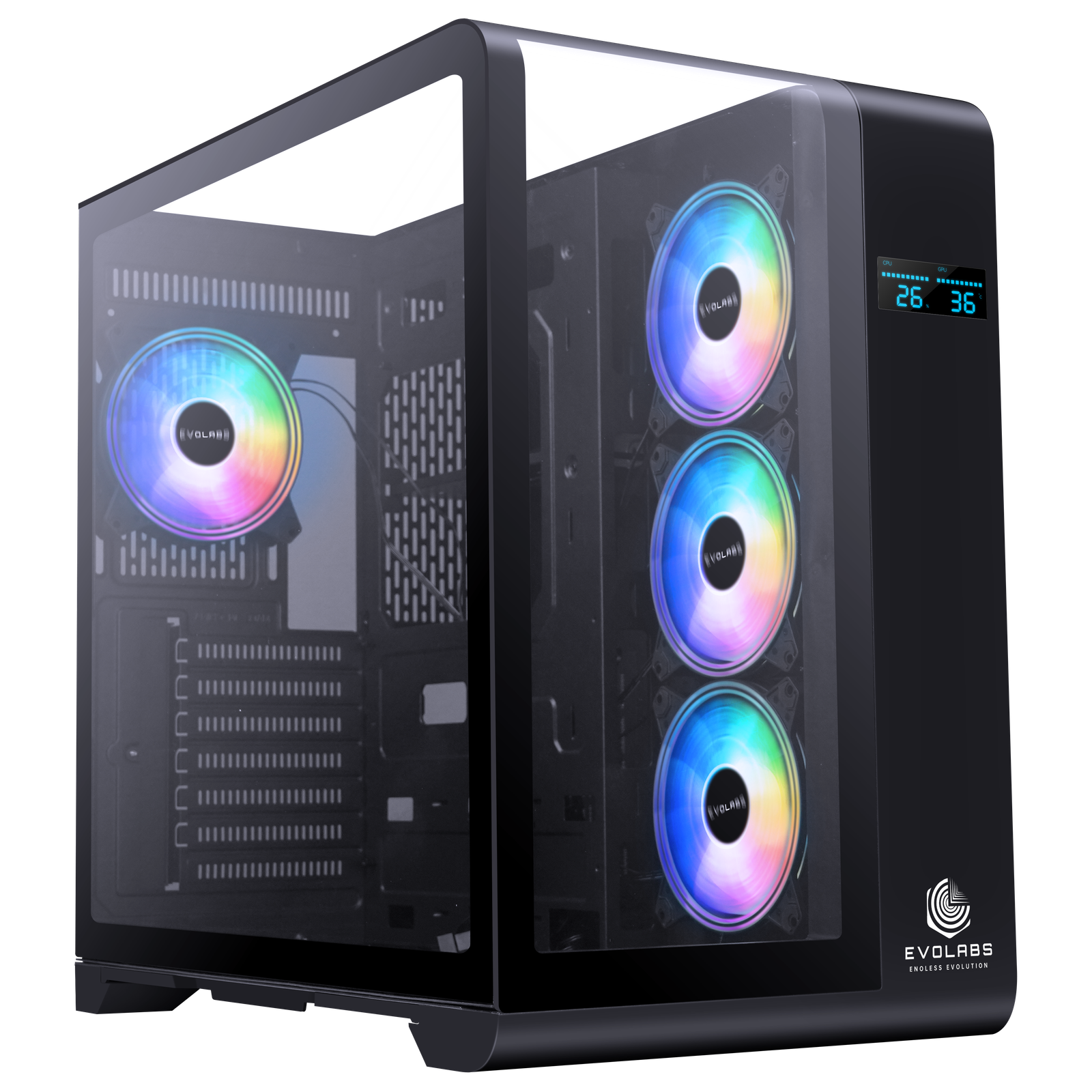 GABINETE EVOLABS SYNERGY * 4 FANS ARGB