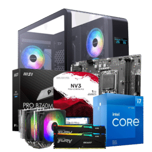 I7-12700F | B760M-G | 32GB DDR5 | SSD 1TB | RX 9060XT 16GB | 650W | EVOLABS SYNERGY