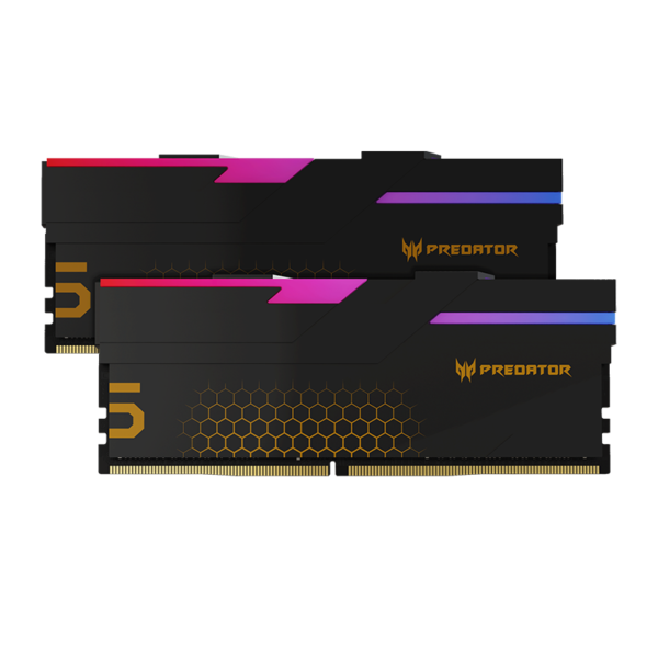 MEMORIAS RAM PREDATOR UDIMM HERMES RGB BLACK 32GB KIT (16GB x2) DDR5 6800MHz