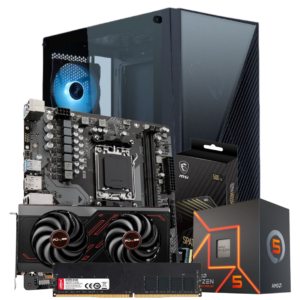 RYZEN 5 8400F | MOTHER A620M | 16GB RAM DDR5 | M.2 480GB | RX 7600 | 650W | EVOLABS DUALITY