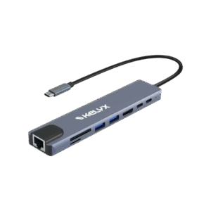HUB KELYX 8EN1 TYPE C HDMI SD USB 2.0 X2 / USB 3.0 X2 RJ45