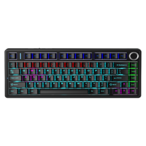 TECLADO AULA F75 BLACK WIRED RGB 75%