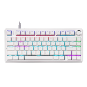 TECLADO AULA F75 WHITE WIRED RGB 75%