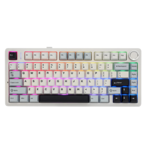 TECLADO AULA F75 BLUE WHITE PURPLE WIRELESS 75% RGB