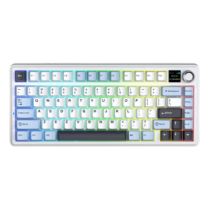 TECLADO AULA F75 MAX BLUE WHITE DARK PURPLE WIRELESS 75%