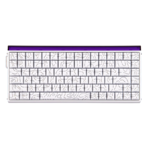 TECLADO AULA HERO 84 HE WHITE CONTOUR SW  BLACK KING MAGNETICO