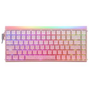 TECLADO AULA HERO 84 HE PINK CONTOUR LINE SW DRAGON KING MAGNETICO