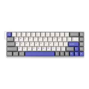 TECLADO AULA WIN68HE MAX WHITE BLUE GREY 65% MAGNETICO