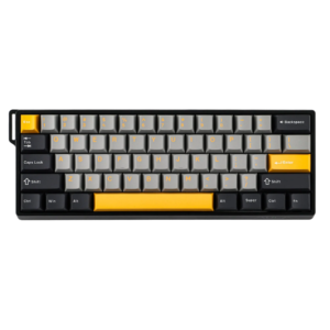 TECLADO AULA WIN60HE MAX DARK GREY/LIGHT GREY/YELLOW 60% MAGNETICO