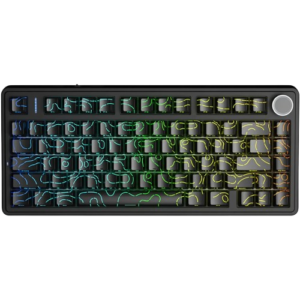TECLADO AULA F75 BLACK COUNTOUR SW SEIYA WIRELESS RGB 75%