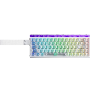 TECLADO AULA HERO 68 HE WHITE TOP CASE + WHITE TRANSLUCENT KEYCAPS SW SILVER TECLADO MAGNETICO 65% USB 8KHZ