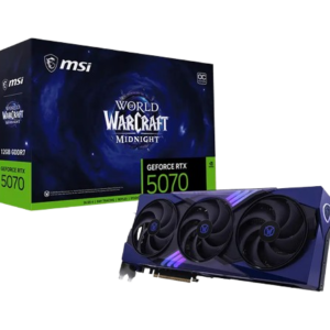 PLACA DE VIDEO MSI GEFORCE RTX 5070 12GB WORLD OF WARCRAFT MIDNIGHT VOID EDITION OC