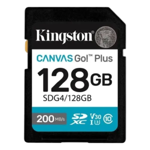 TARJETA DE MEMORIA KINGSTON CANVAS GO PLUS SDXC 128GB GEN4 C10 UHS-I U3 V30 200MB/S