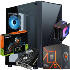 RYZEN 5 7600X3D | A620M | 16GB DDR5 | SSD 480GB | RTX 5050 | 650W | EVOLABS DUALITY