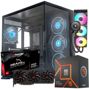 RYZEN 5 7600X3D | B650M | 16GB DDR5 | SSD 1TB | RX 9070XT | 850W | EVOLABS LUMA X