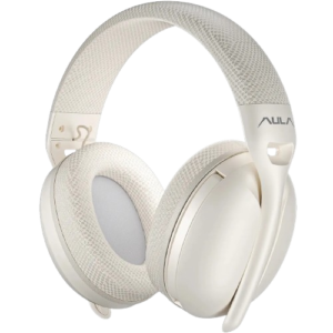 AURICULARES INALAMBRICO AULA S6 MILK TEA BEIGE ULTRALIGEROS