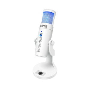 MICROFONO RAPTOR VOX PRO RGB USB P/STREAMING WHITE